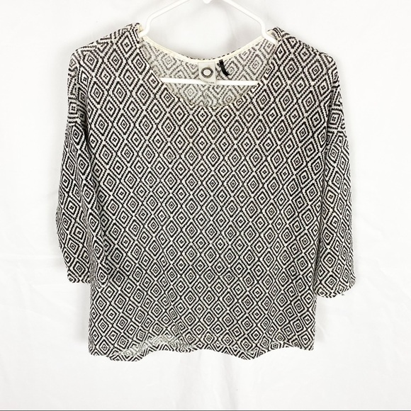 Anthropologie Tops - AKEMI + KIN ANTHROPOLOGIE Geo Black & White Top